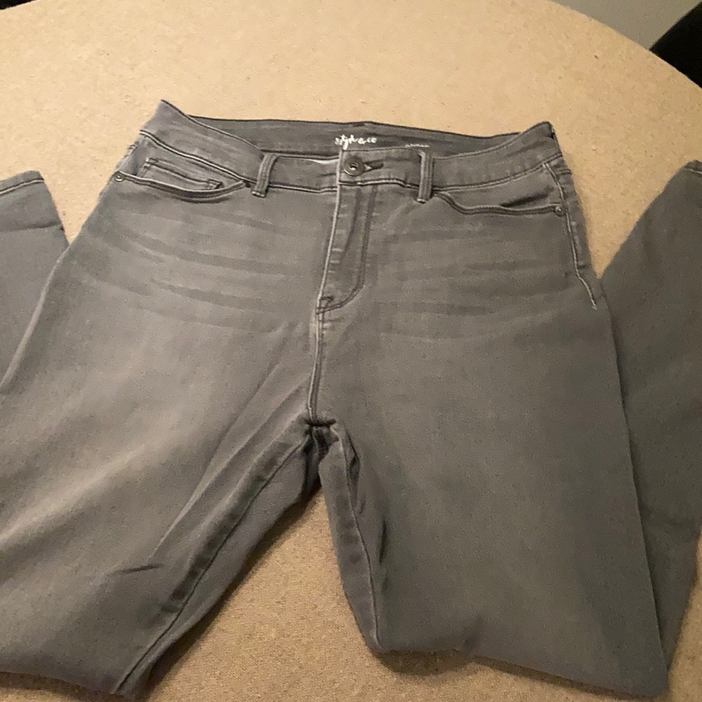 Style & Co. Ankle Pants Women’s 12 High Waisted in Grey Comfortable Stretch